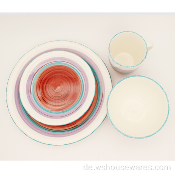 Neues Design Customized Colored Decal Dinner Set